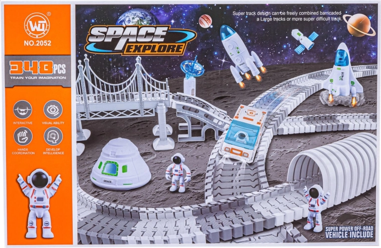 Accesorios espaciales para jugar a una base espacial
