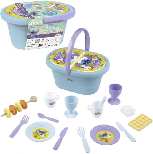 Cesta de pícnic infantil STITCH con accesorios