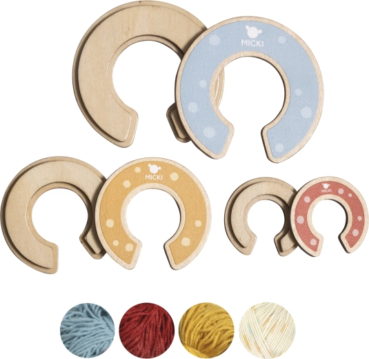 Micki set creativo para hacer pompones con plantillas de madera