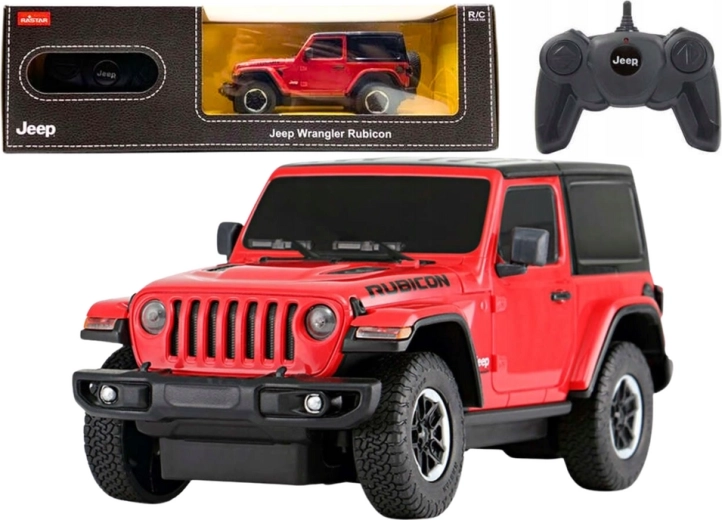 Coche teledirigido Jeep Wrangler Rubicon rojo