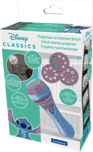 Proyector de historias y linterna LED Disney Stitch de Lexibook