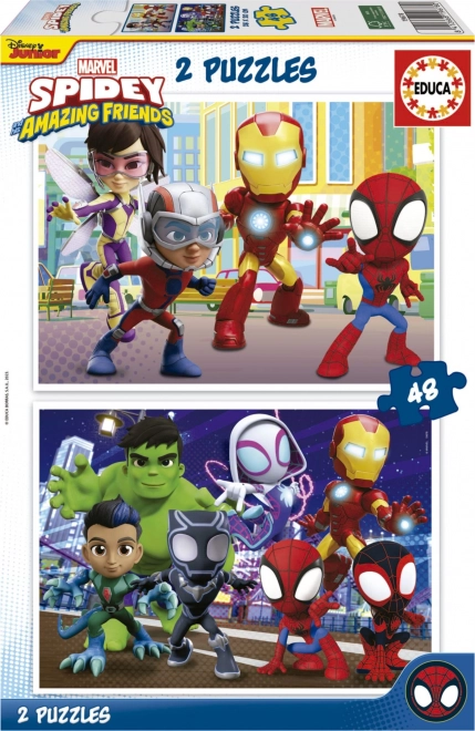 Puzzle Spidey y sus increíbles amigos 2×48 piezas