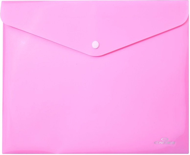 Carpeta de documentos con cierre a presión A5 rosa pastel CONCORDE