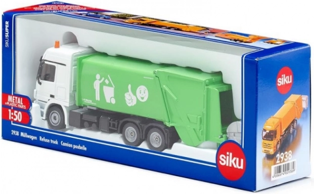 Modelo de camión de basura 1:50 con contenedor