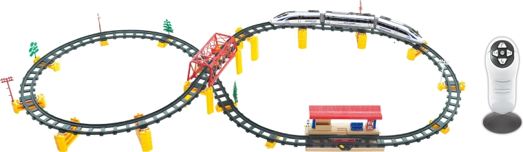 Tren RC con control remoto con vía ferroviaria 146 × 64 cm