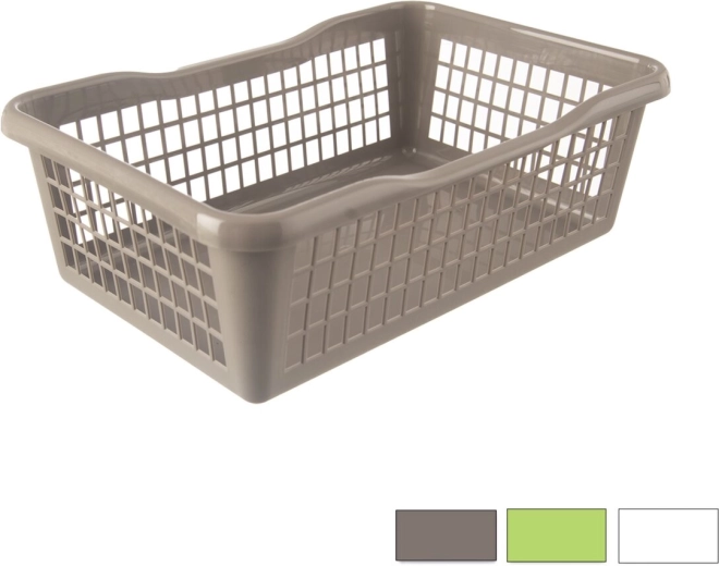 Cesta plástica de almacenamiento 30 × 20 × 10 cm, colores surtidos