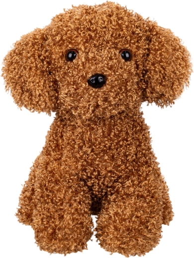 Perro de peluche rizado sentado 30 cm