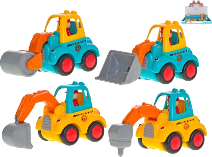 Alegre cochecito de construcción con volante de inercia 10 cm