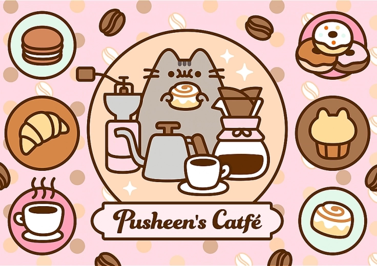 Puzzle de 500 piezas – PUSHEEN en la cafetería Trefl