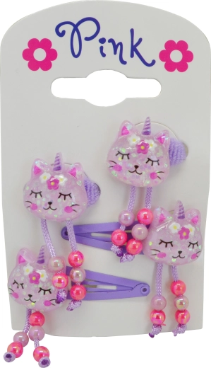Accesorios para el pelo de unicornio y gato – set de 4 piezas