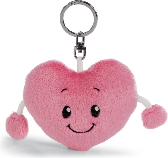 Llavero de peluche corazón rosa NICI 8 cm