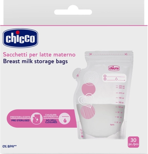 Bolsas Chicco para leche materna 250 ml, 30 uds.