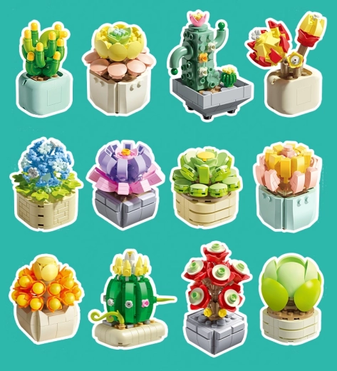 Kit de construcción de flores en una maceta, 1051 piezas