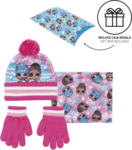 Conjunto de gorro, guantes y braga de cuello L.O.L.