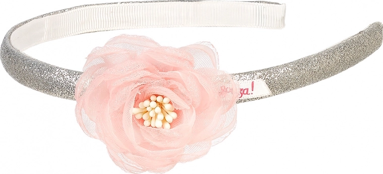 Diadema para el cabello con rosa de tul
