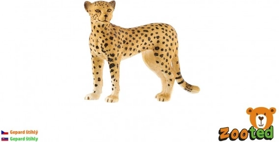 Figura de guepardo esbelto de 8 cm – modelo realista de plástico