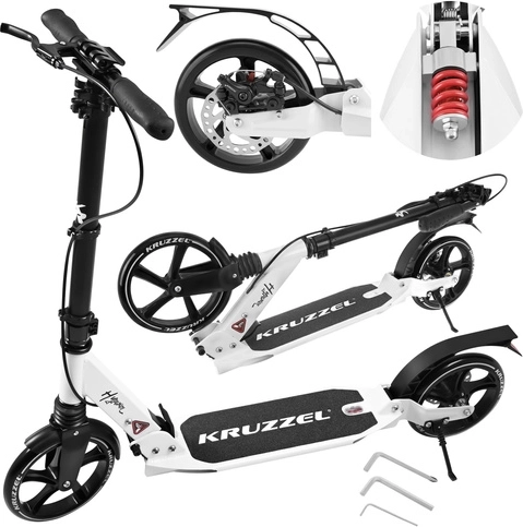 Plegado rápido, suspensión y manillar ajustable