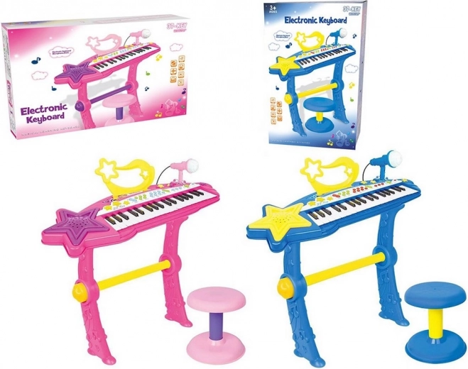 Piano electrónico con micrófono y 37 teclas