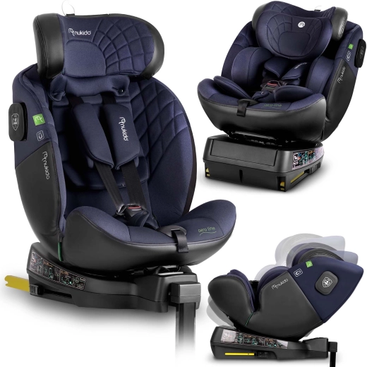 Silla de coche infantil Nukido Aero Line 40–150 cm i-Size, giratoria, ISOFIX