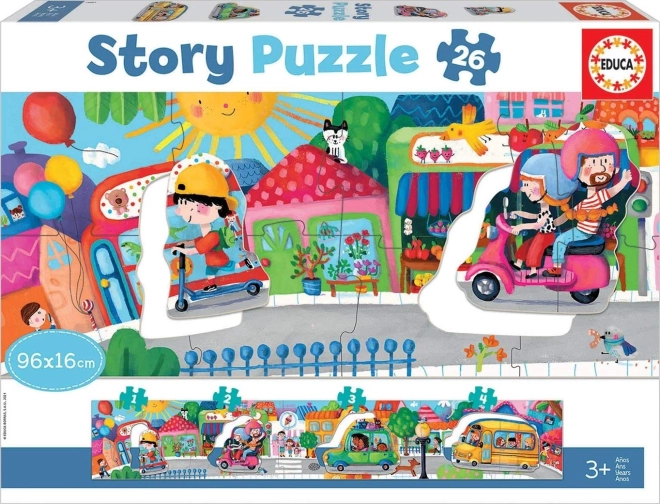 Story puzzle transporte en la ciudad 26 piezas EDUCA