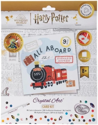 Tarjeta postal Crystal Art – Expreso Bravický 18 × 18 cm