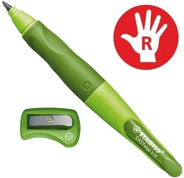 Lápiz STABILO EASYergo para diestros con sacapuntas 3,15 mm verde