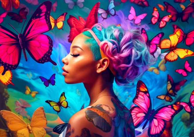 Puzzle Reina de las mariposas 1000 piezas
