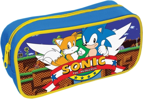 Estuche escolar con motivo de SONIC