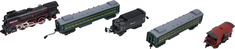 Gran set de vagones y detalles cuidados