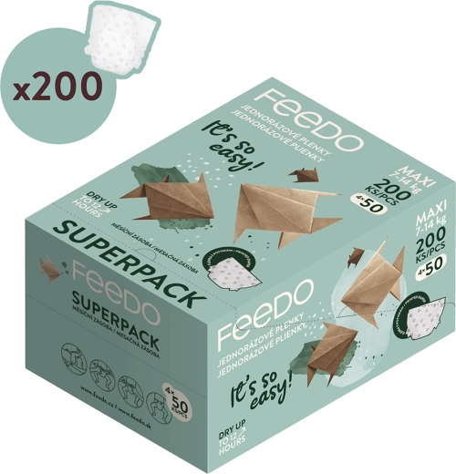 Pañales desechables FEEDO maxi (7–14 kg) – Mensual
