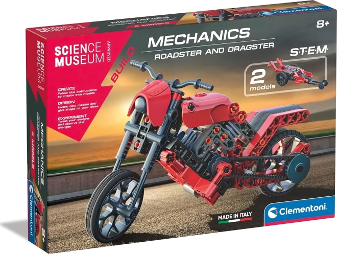 CLEMENTONI SCIENCE & PLAY laboratorio mecánico: roadster y dragster 2 en 1