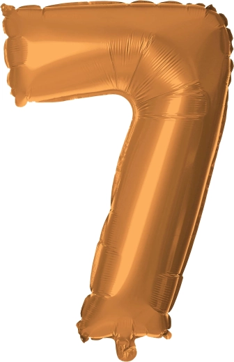 Globo de foil TORO número 7, 30 cm, bronce
