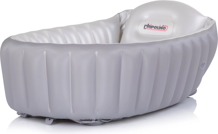 Chipolino bañera infantil inflable Baby Cloud gris