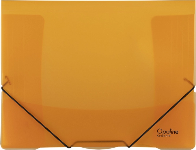 Carpeta con goma opalina naranja A4