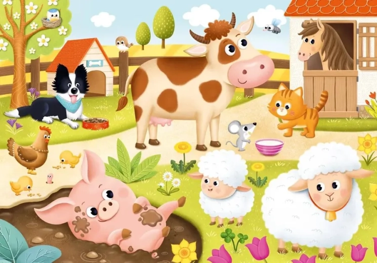 Puzzle Animales domésticos XL 15 piezas DINO