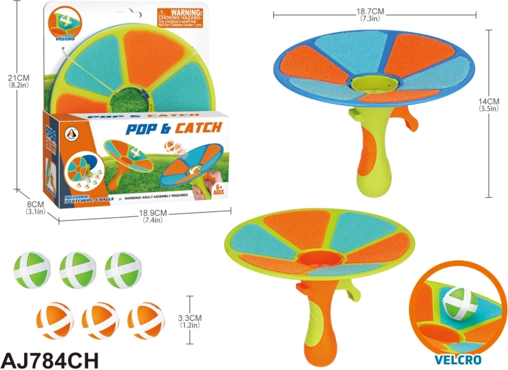 Juego de atrapar con velcro – set para dos jugadores