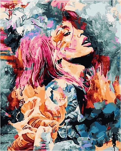 Pintura de diamantes Retrato colorido 30 × 40 cm NORIMPEX