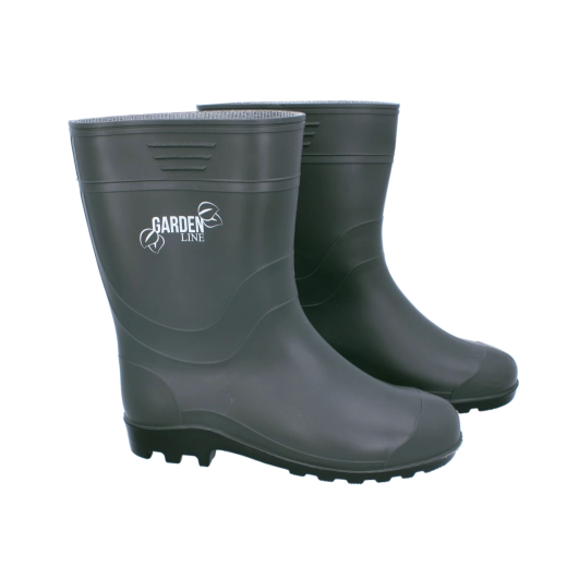 Botas de agua EVA para hombre con plantilla de fieltro, color oliva, talla 43
