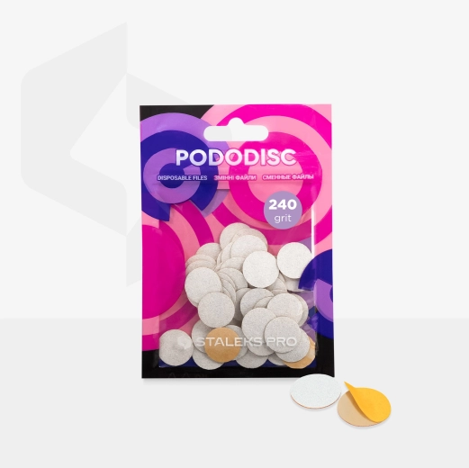 Staleks Pododisc White PRO M discos autoadhesivos 240 grit (50 uds)