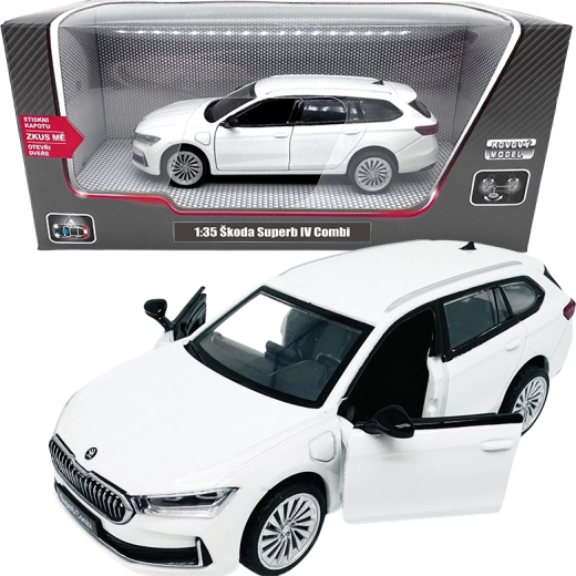 Modelo metálico Škoda Superb IV Combi 1:35 blanco