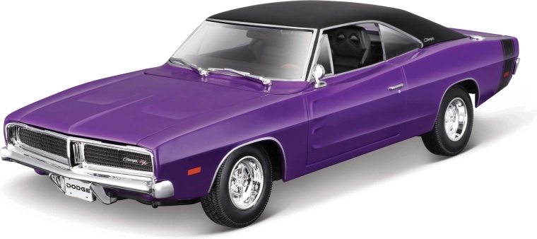 Maisto 1969 Dodge Charger R/T modelo de coche morado 1:18