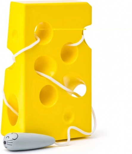 Laberinto de ensartar de queso con ratón