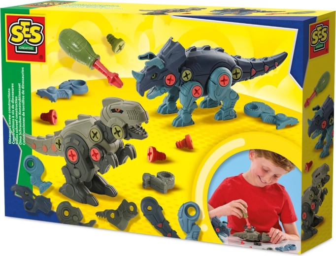 Kit de construcción de dinosaurios: monta tu T‑rex y Triceratops