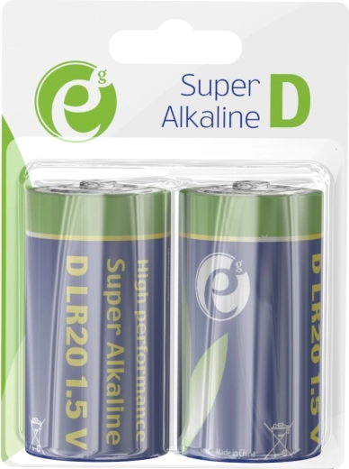 Pilas alcalinas D LR20 de 1,5 V, 2 unidades