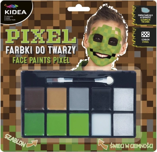 Set de pinturas faciales Kidea Minecraft Pixel - 1 pieza