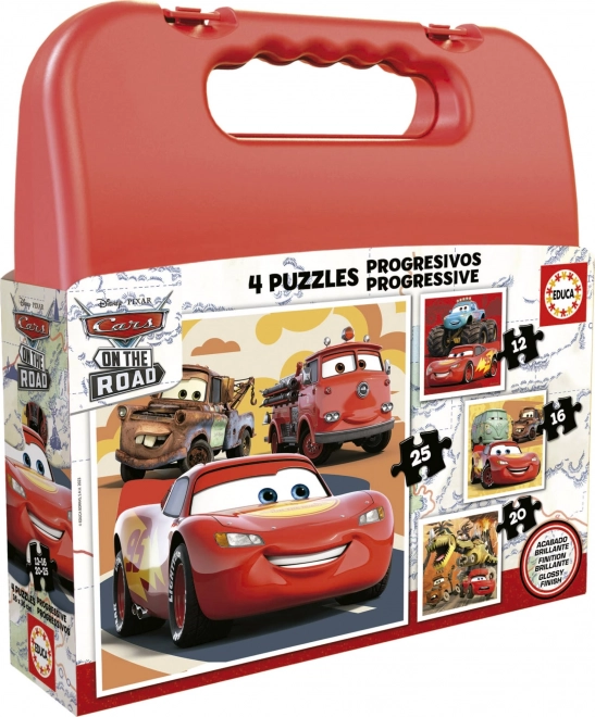 Educa Puzzle Maletín Coches 4 en 1