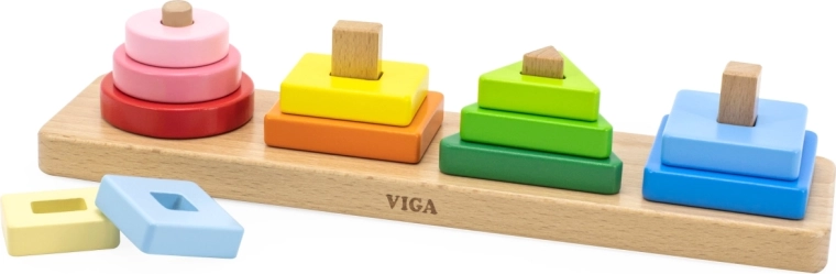 Encajable de madera Viga con formas geométricas