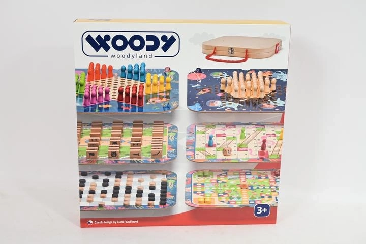 Woodyland maletín con set de juegos de mesa