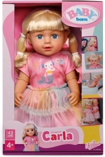 Muñeca BABY born Carla con accesorios de peluquería, 43 cm