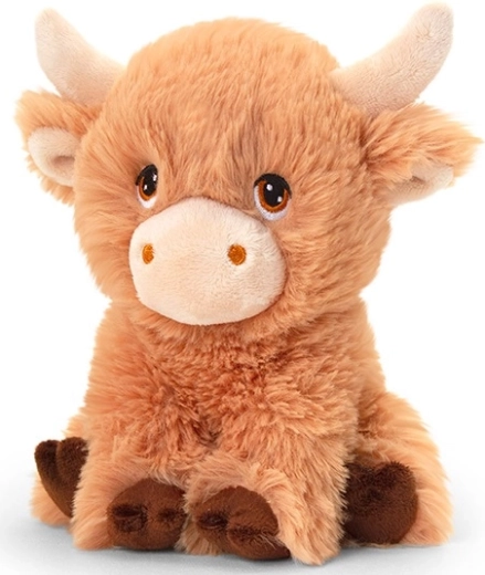 Vaca de peluche peluda Keeleco 25 cm